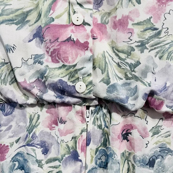 Lisa‎ II Vintage Floral Print Dress Cottage Core Long Sleeve Maxi Dress - Picture 7 of 11